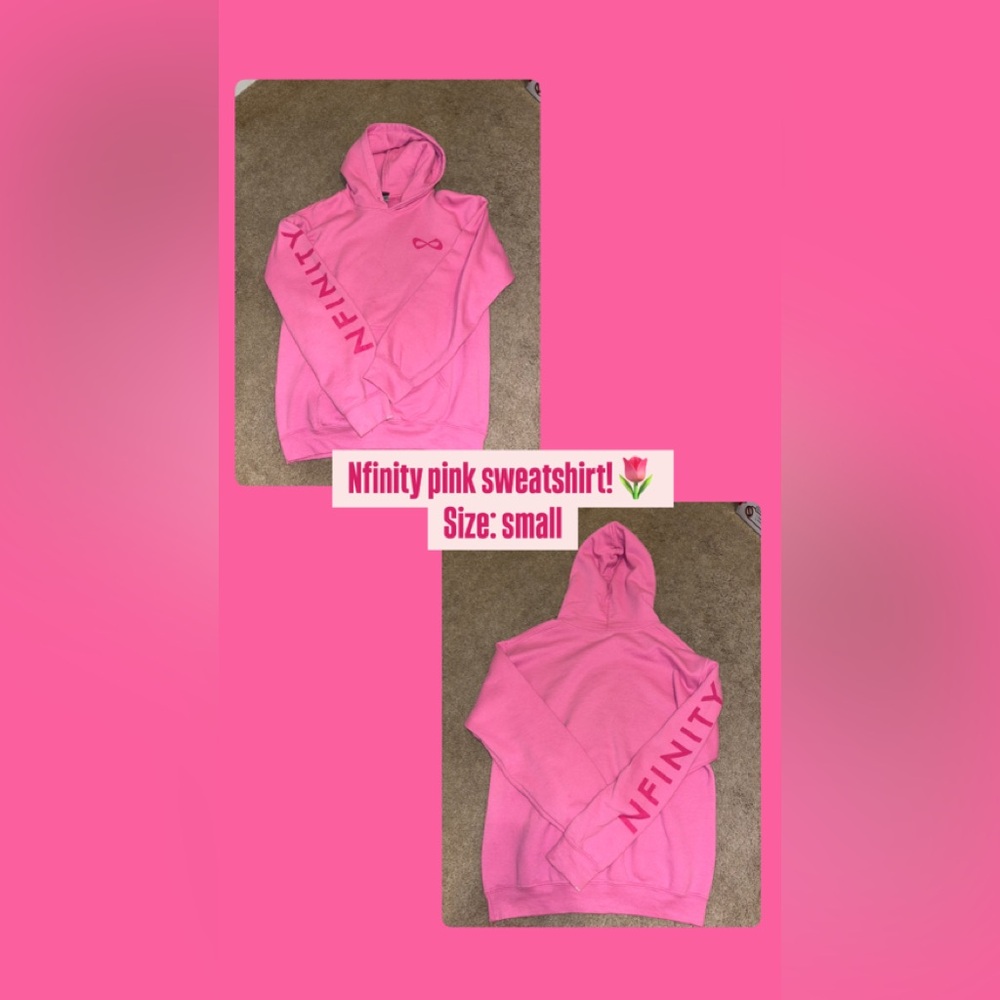 Oversized pink infinity sweatshirt